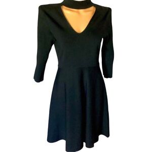 NWOT Eliza J Black Cutout V Neck Black Dress Medium